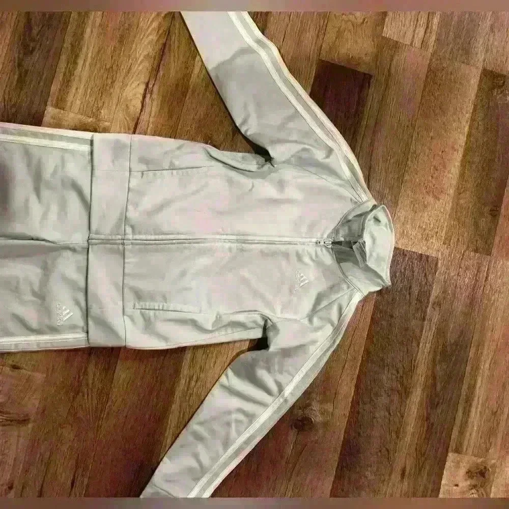 Adidas light mint green 2 piece track suit